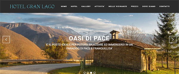 sito web responsive hotel ristorante gran lago campotosto l'aquila abruzzo